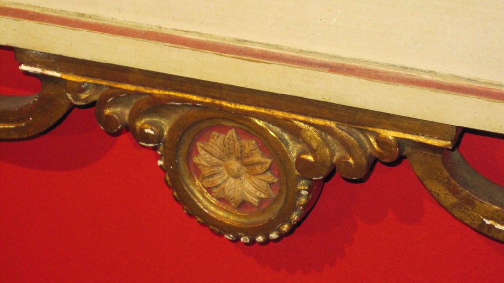 Neoclassical Style Painted and Parcel Gilt Mirror 1