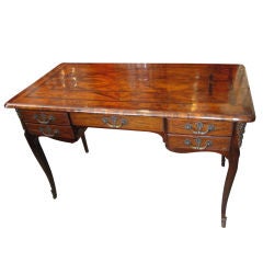 Italian Rococo Walnut and Parquetry Writing Table