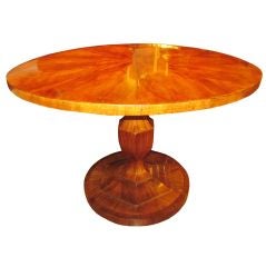 Biedermeier Circassian Walnut Center Table