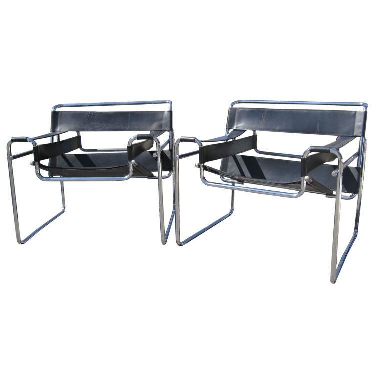 Pair of Marcel Breuer Wassily Chairs