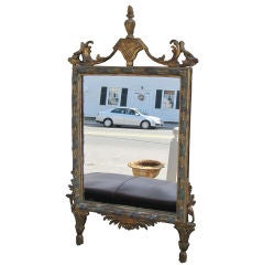 Italian Neoclassic Giltwood and Painted Mirror