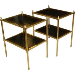 Pair of Jansen Two-Tiered Side Tables