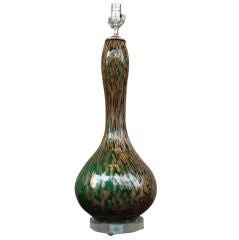 Green and Gold Murano Glass Lamp.