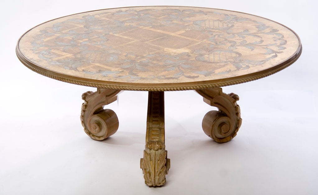 Circular Eglomise Coffee Table