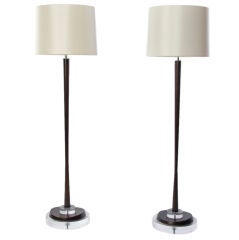 SALE!! Sleek Wood & Acrylic Floor Lamp