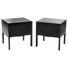 Pair of Raised Fret-Work Side Tables