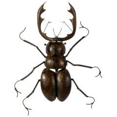 Metal Beetle Sculpture