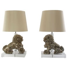 Vintage Pair of Foo Dog Lamps