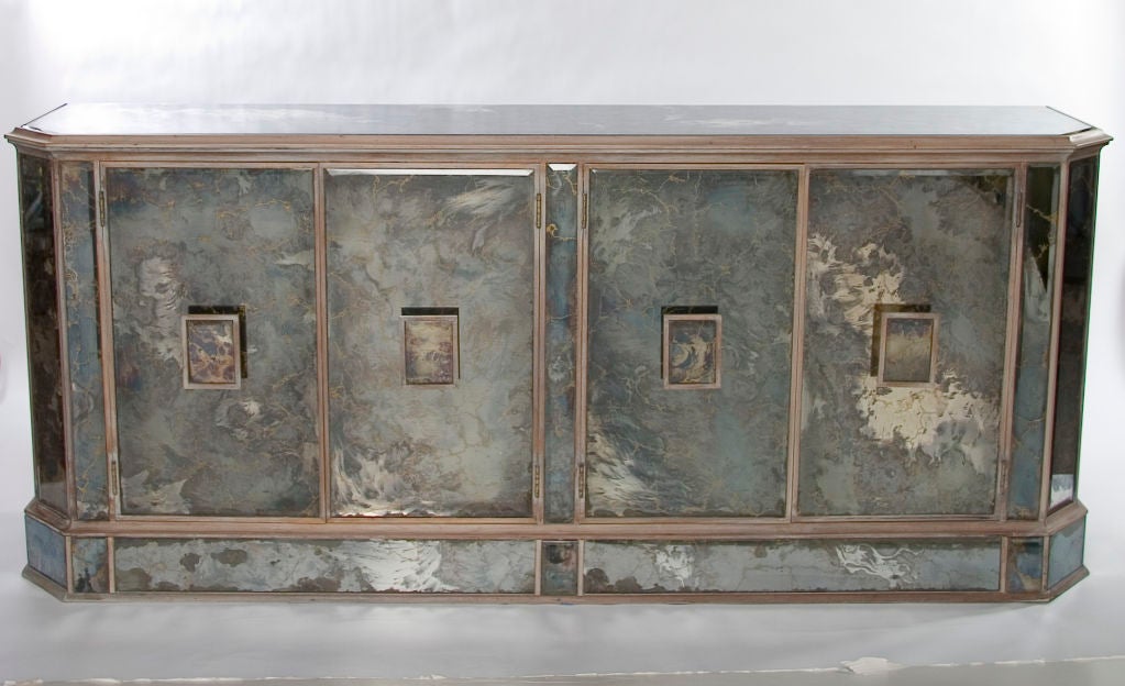 Four Door Mirrored Cabinet