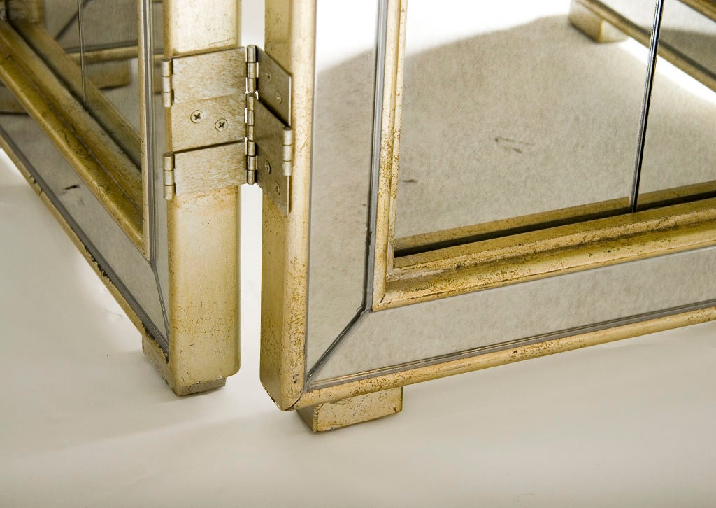 Pair of Three Panel Mirrored Folding Screens 2
