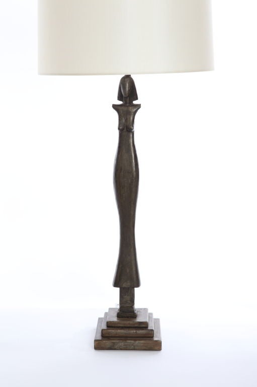 Pair of Man & Woman Table Lamps in the manner of Giacometti