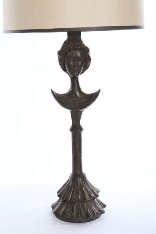 SALE!! Giacometti Style Female Bust Lamp