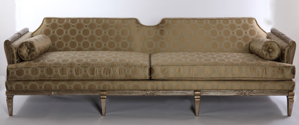 SALE / $3,000 / ORIGINAL PRICE $7,500<br />
+ One-of-a-kind piece exclusively for Belvedere's May 5th event with Jim Thompson's Tony Duquette Collection of textiles<br />
+ Vintage sofa re-imagined in a luxury fabric<br />
+ FABRIC: 