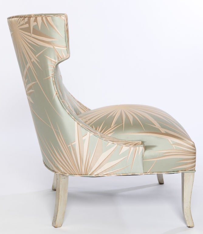+ PAIR AVAILABLE / SOLD INDIVIDUALY / $3,600 EACH<br />
+ One-of-a-kind piece exclusively for Belvedere's May 5th event with Jim Thompson's Tony Duquette Collection of textiles<br />
+ Vintage chair re-imagined in a luxury fabric<br />
+ FABRIC: