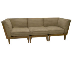 Modern Upholstered Birch Sectional by Russel Wright
