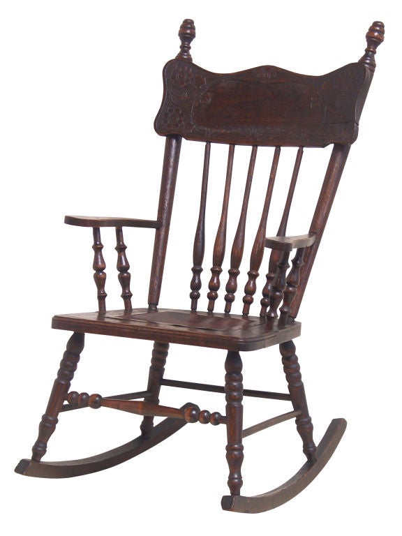 Victorian Child's Rocking Chair with arms - Pressed Back