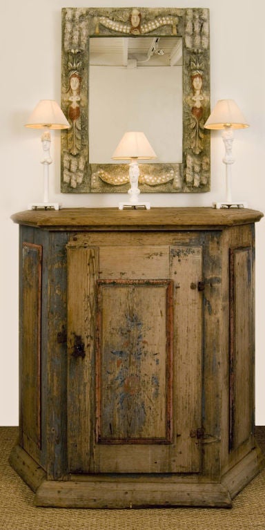 Wood 18th Century Swedish One Door Cabinet