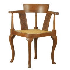 Mid-Century Anglo Indian  Corner Chair