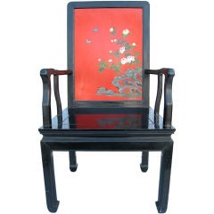Striking Oriental Style Side Chair