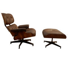 CHARLES AND RAY EAMES LOUNGE CHAIR AND OTTOMAN