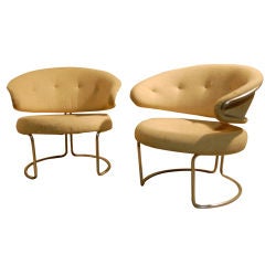 GRETE JALK ; PAIR OF LOUNGE CHAIRS