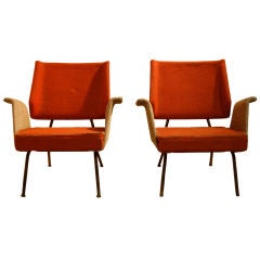 PAIR OF 50's  ITALIAN CHAIRS FOR REUPHOLSTERY