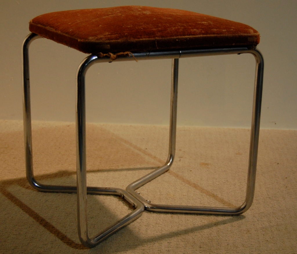 MARCEL BREUER B8 STOOL; THONET LABEL