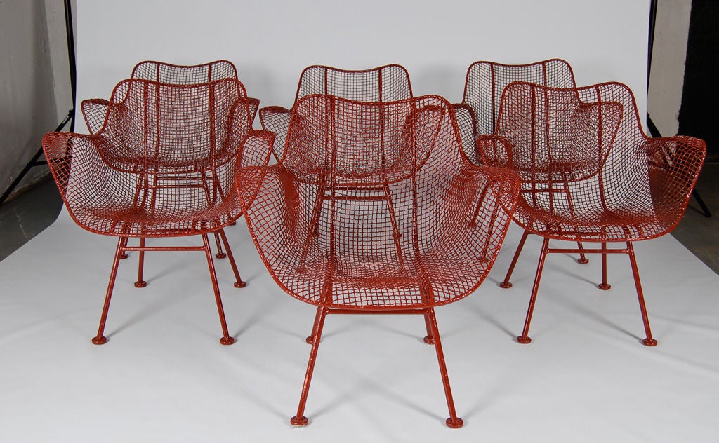 RUSSELL WOODARD ; 6 ARMCHAIRS
