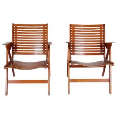 Pair Of Folding Chairs By Niko Kralj