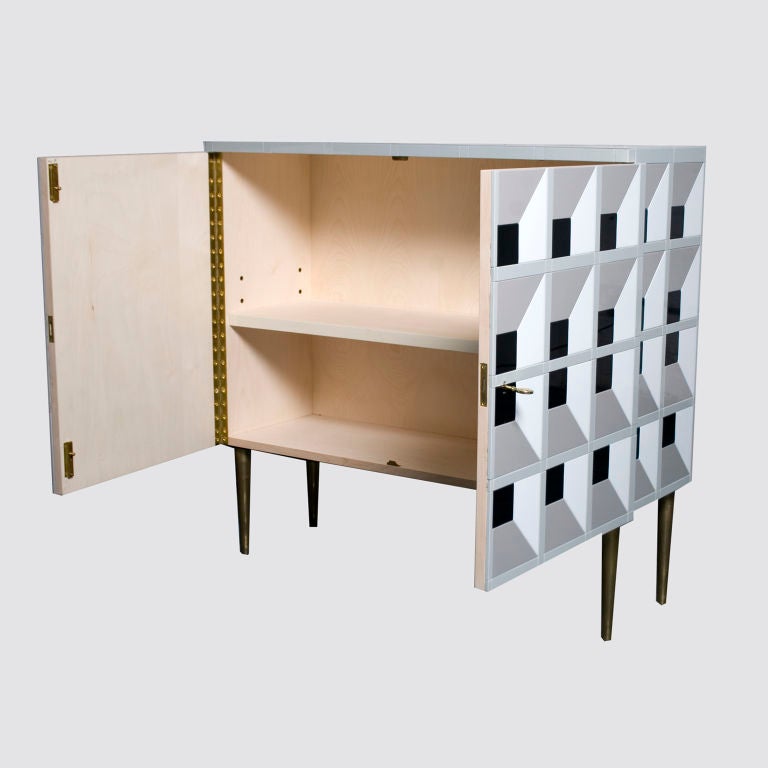 Italian Glass cabinet by Roberto Guilio  Rida