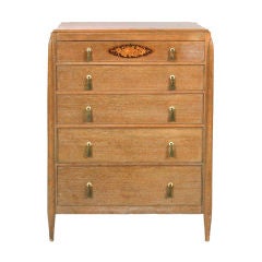 Antique Limed Oak 1920's Chest-of-Drawers by the Bath Furniture Company