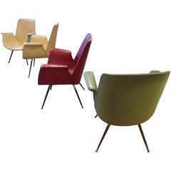 set of four gastone rinaldi armchairs