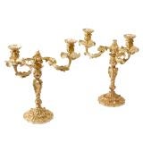 Pair of Twin Arm Candelabra, after Bridge and Rundell
