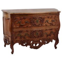 Highly Carved Walnut Commode