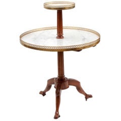 Antique Two Tier Bouillotte Table