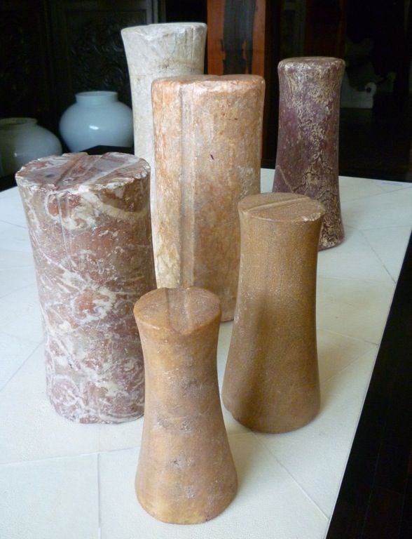 18th Century and Earlier Collection of Bactrian Marble 'Column Idols' 3000 BC