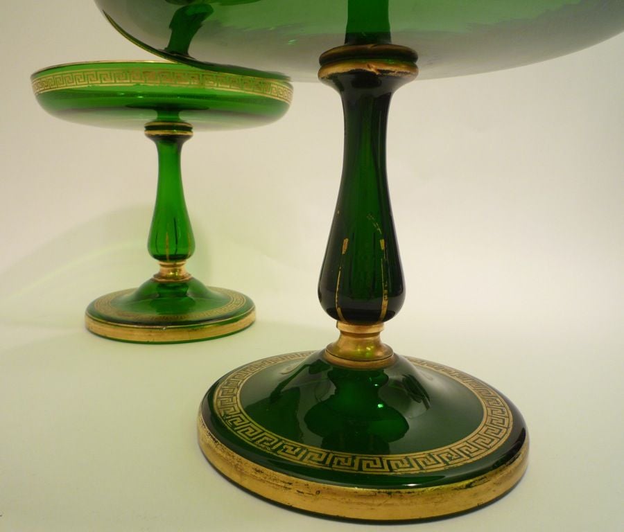 Set of Green Glass Tazzas 1