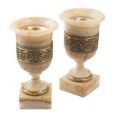 Pair of Marble and Ormolu Urns