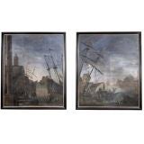 Pair of Venetian Scenes - Oil on Canvas