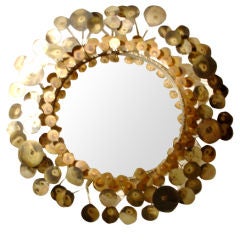 A Raindrops Circular Curtis Jere Mirror