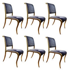 A Set of Six French Cast Aluminium Chairs A Set of Six French Cast Aluminium Chairs