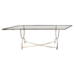 A gilt metal & glass table