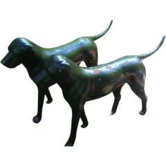 Pair of Cast Iron Life Size Dogs Pair of Cast Iron Life Size Dogs