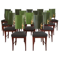 A Set of Eight Italian Dining Chairs 1970/80s