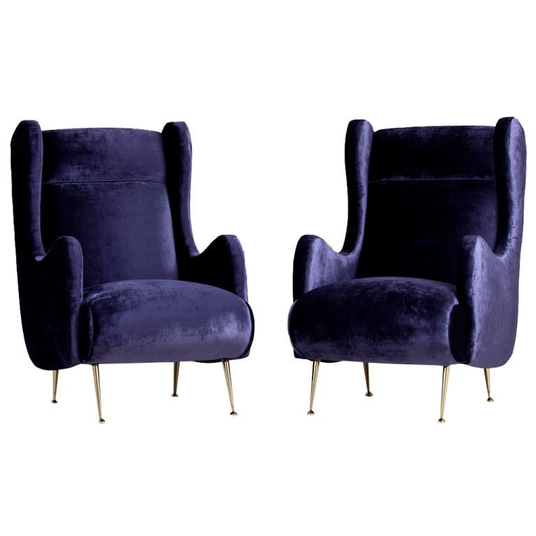 A Pair of Italian Marco Zanusso Designed Armchairs