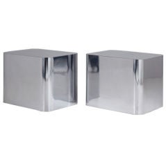 A Large Pair of 1970s Mica Block End Tables