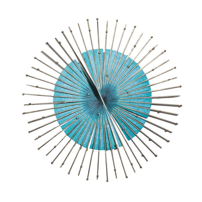 A Curtis Jere Turquoise and Bronzed Metal Wall Sculpture