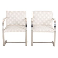 A Pair of 1970s Brno Chairs designed By Mies Van der Rohe