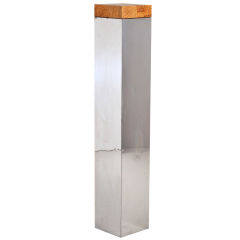 A 1970s Laminated Steel Stand by Milo Baughman