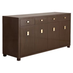 A Brown Lacquered Sideboard by Talisman